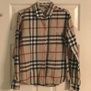 Women’s Burberry shirt.